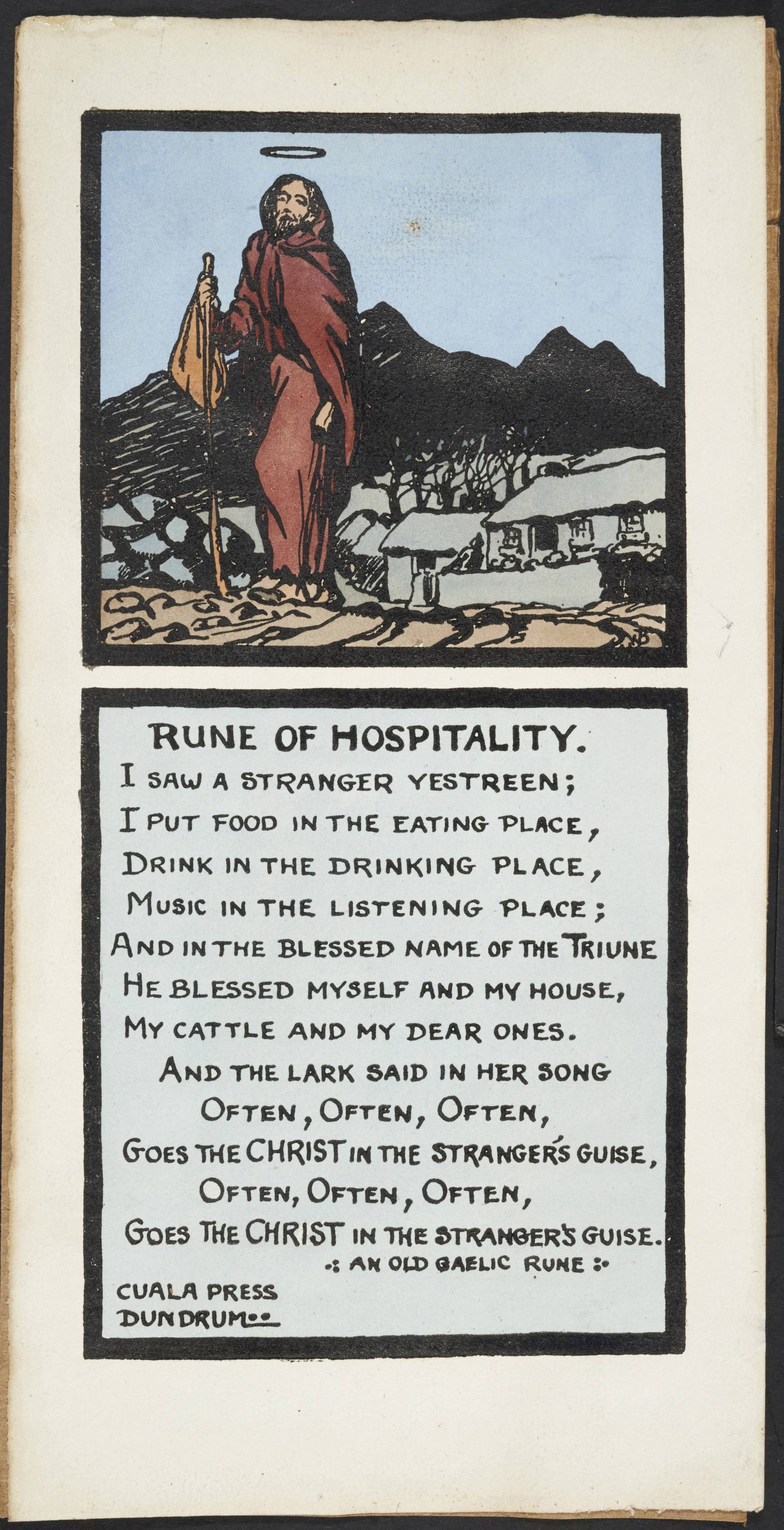Rune of Hospitality, c. 1925 - 1940. Cuala Press. 